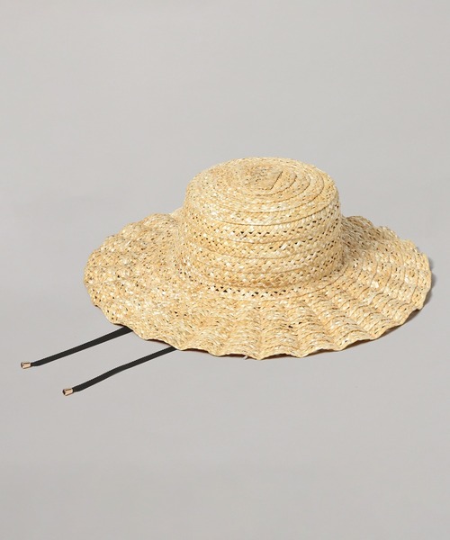 Casselini(キャセリーニ)の「Casselini 透かしなみなみHAT 224-110714(ハット・レディース・ベージュ/ブラック・FREE)」の1枚目の写真