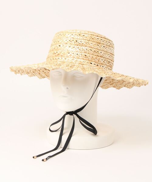 Casselini(キャセリーニ)の「Casselini 透かしなみなみHAT 224-110714(ハット・レディース・ベージュ/ブラック・FREE)」の7枚目の写真