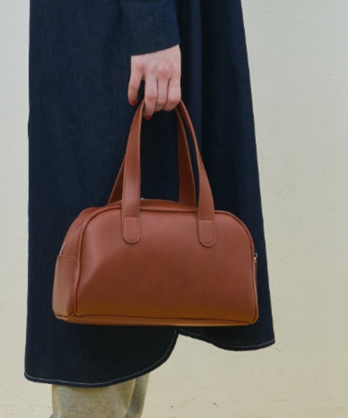 MERLOT（メルロー）の「見た目以上に大容量 フェイクレザーハンドバッグ（ハンドバッグ・レディース・ブラウン/ブラック・FREE）」の12枚目の写真