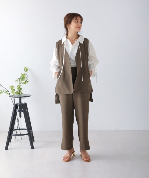 Bou Jeloud（ブージュルード）の「ネック2WAYブラウス（シャツ/ブラウス・レディース・ホワイト/ブルー・38）」の6枚目の写真