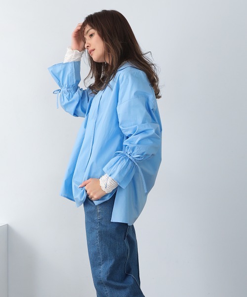 Bou Jeloud（ブージュルード）の「ネック2WAYブラウス（シャツ/ブラウス・レディース・ホワイト/ブルー・38）」の10枚目の写真