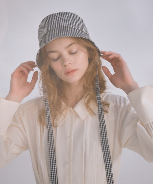 idem(イデム)の「3ways bucket hat/3wayバケットハット(ハット・レディース・ブラック/アイボリー/チェック・FREE)」の5枚目の写真