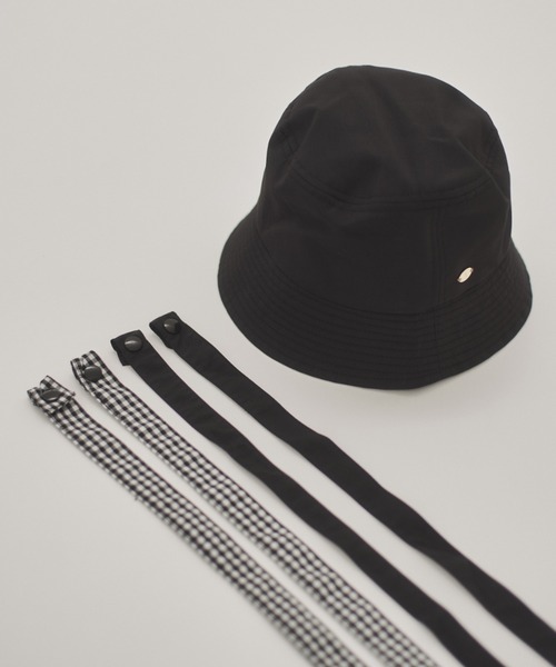 idem(イデム)の「3ways bucket hat/3wayバケットハット(ハット・レディース・ブラック/アイボリー/チェック・FREE)」の6枚目の写真