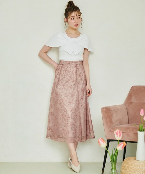 NOELA（ノエラ）の「２ＷＡＹリボンバーサカラーニット（ニット/セーター・レディース・ブルー/オフホワイト/ピンク/ブラック・フリー）」の10枚目の写真