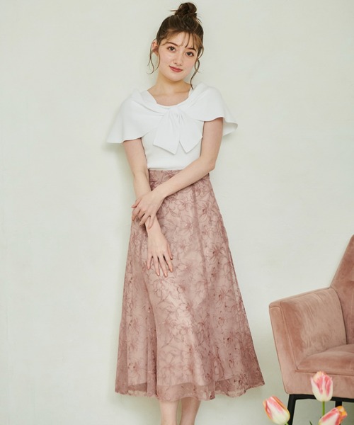 NOELA（ノエラ）の「２ＷＡＹリボンバーサカラーニット（ニット/セーター・レディース・ブルー/オフホワイト/ピンク/ブラック・フリー）」の11枚目の写真