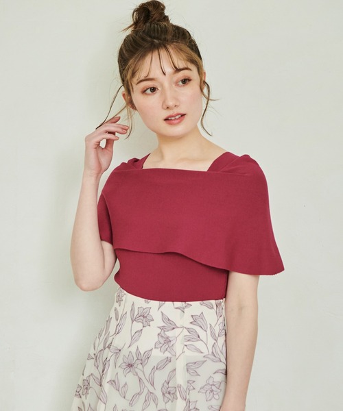 NOELA（ノエラ）の「２ＷＡＹリボンバーサカラーニット（ニット/セーター・レディース・ブルー/オフホワイト/ピンク/ブラック・フリー）」の12枚目の写真