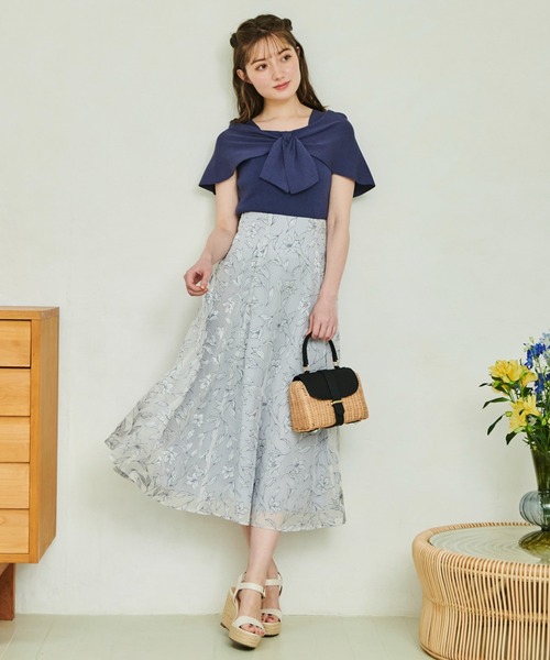 NOELA（ノエラ）の「２ＷＡＹリボンバーサカラーニット（ニット/セーター・レディース・ブルー/オフホワイト/ピンク/ブラック・フリー）」の18枚目の写真