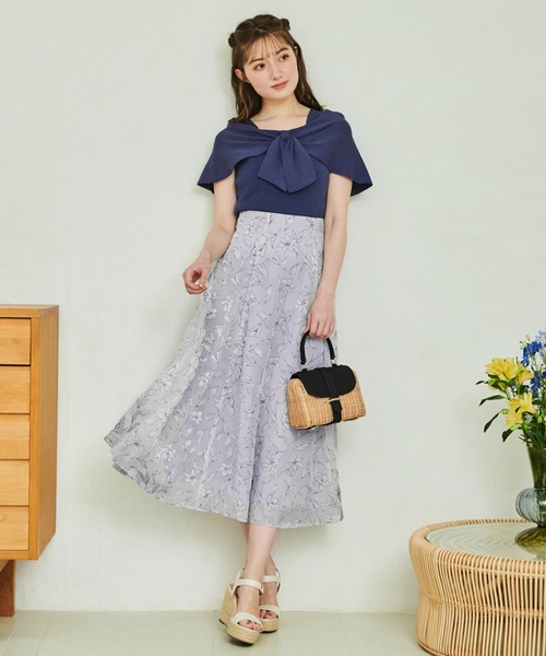 NOELA（ノエラ）の「２ＷＡＹリボンバーサカラーニット（ニット/セーター・レディース・ブルー/オフホワイト/ピンク/ブラック・フリー）」の6枚目の写真