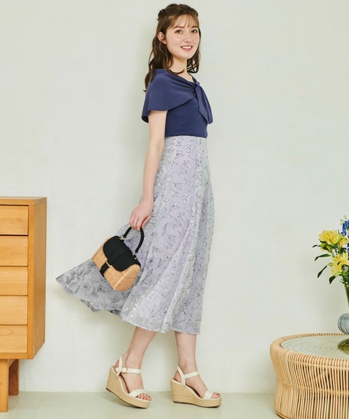 NOELA（ノエラ）の「２ＷＡＹリボンバーサカラーニット（ニット/セーター・レディース・ブルー/オフホワイト/ピンク/ブラック・フリー）」の7枚目の写真