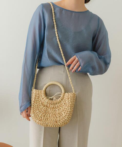 こりこー LOEWE かごバッグ ブラウンハンドル こりこー LOEWE かご