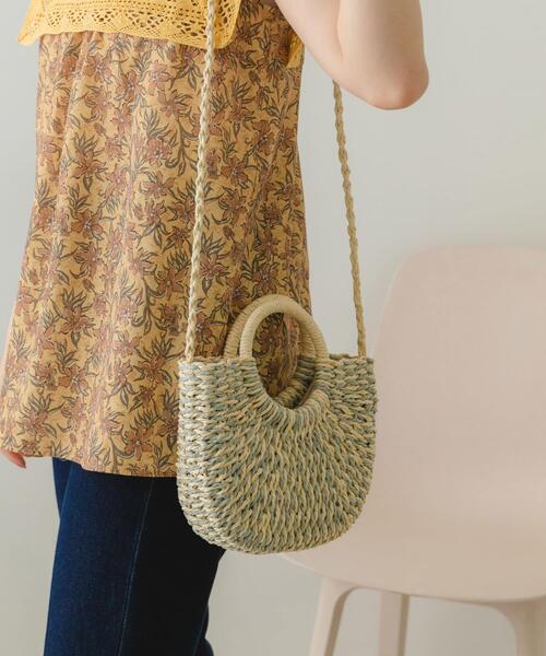 RODE SKO（ロデスコ）の「ミニラウンドハンドルカゴバッグ（かごバッグ・レディース・ナチュラル/グレー/ベージュ・ONE）」の12枚目の写真