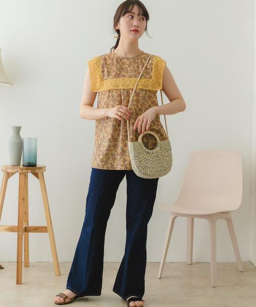 RODE SKO（ロデスコ）の「ミニラウンドハンドルカゴバッグ（かごバッグ・レディース・ナチュラル/グレー/ベージュ・ONE）」の14枚目の写真