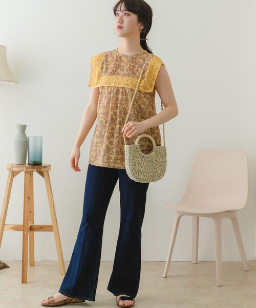 RODE SKO（ロデスコ）の「ミニラウンドハンドルカゴバッグ（かごバッグ・レディース・ナチュラル/グレー/ベージュ・ONE）」の15枚目の写真