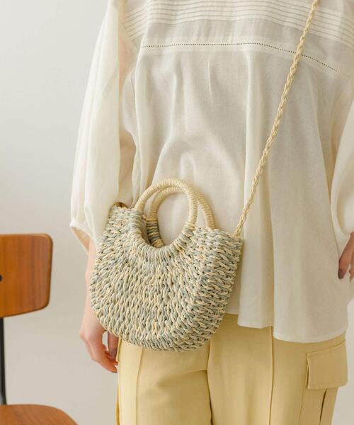 RODE SKO（ロデスコ）の「ミニラウンドハンドルカゴバッグ（かごバッグ・レディース・ナチュラル/グレー/ベージュ・ONE）」の16枚目の写真