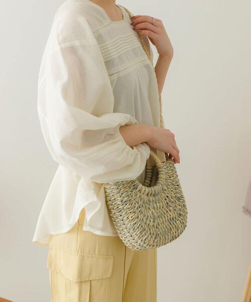 RODE SKO（ロデスコ）の「ミニラウンドハンドルカゴバッグ（かごバッグ・レディース・ナチュラル/グレー/ベージュ・ONE）」の17枚目の写真