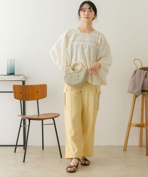 RODE SKO（ロデスコ）の「ミニラウンドハンドルカゴバッグ（かごバッグ・レディース・ナチュラル/グレー/ベージュ・ONE）」の20枚目の写真