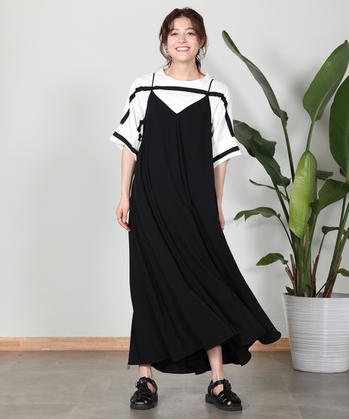 aity(アイティ)の「ボーダービッグプルオーバーTシャツ(Tシャツ/カットソー・レディース・ベージュ/ラベンダー/オフホワイト/ブラック・M)」の5枚目の写真