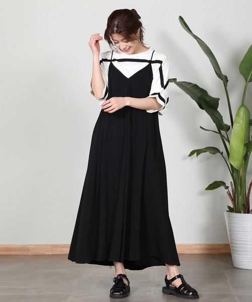 aity(アイティ)の「ボーダービッグプルオーバーTシャツ(Tシャツ/カットソー・レディース・ベージュ/ラベンダー/オフホワイト/ブラック・M)」の7枚目の写真