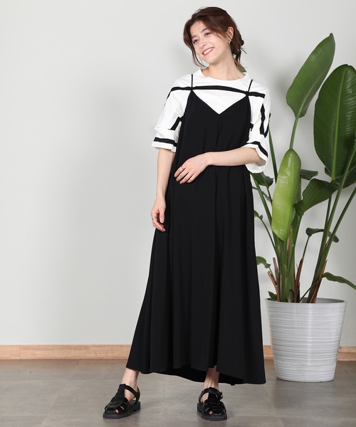 aity(アイティ)の「ボーダービッグプルオーバーTシャツ(Tシャツ/カットソー・レディース・ベージュ/ラベンダー/オフホワイト/ブラック・M)」の8枚目の写真