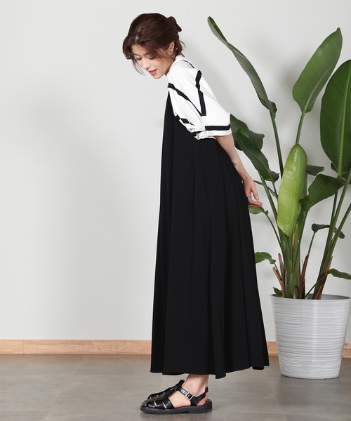 aity(アイティ)の「ボーダービッグプルオーバーTシャツ(Tシャツ/カットソー・レディース・ベージュ/ラベンダー/オフホワイト/ブラック・M)」の10枚目の写真