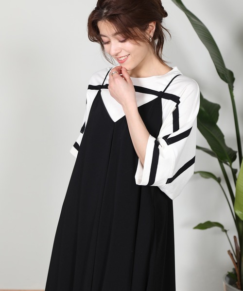 aity(アイティ)の「ボーダービッグプルオーバーTシャツ(Tシャツ/カットソー・レディース・ベージュ/ラベンダー/オフホワイト/ブラック・M)」の13枚目の写真