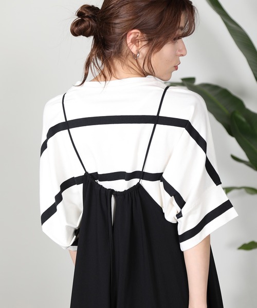 aity(アイティ)の「ボーダービッグプルオーバーTシャツ(Tシャツ/カットソー・レディース・ベージュ/ラベンダー/オフホワイト/ブラック・M)」の18枚目の写真