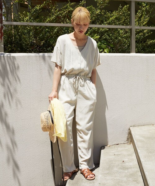 FREAK'S STORE（フリークスストア）の「【限定展開】リラックス オールインワン（つなぎ/オールインワン・レディース・ナチュラル/パープル/ブラック/ブルー/オリーブ・SMALL/MEDIUM）」の6枚目の写真