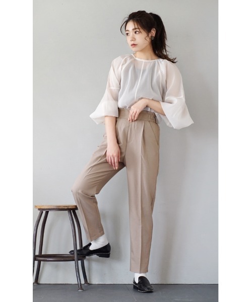 e-zakkamania stores(イーザッカマニアストアーズ)の「ツイル テーパードパンツ(その他パンツ・レディース・ベージュ/ブルー系その他/ブラック/グリーン系その他・L/M)」の10枚目の写真