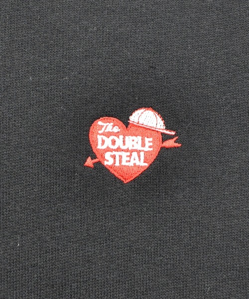 DOUBLE STEAL（ダブルスティール）の「ハート刺繍 半袖クルースウェット（Tシャツ/カットソー・メンズ・アッシュグレー/ブラック/ベージュ/モスグリーン・MEDIUM/LARGE/X-LARGE）」の14枚目の写真
