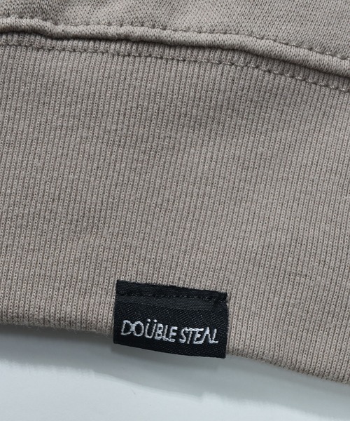DOUBLE STEAL（ダブルスティール）の「ハート刺繍 半袖クルースウェット（Tシャツ/カットソー・メンズ・アッシュグレー/ブラック/ベージュ/モスグリーン・MEDIUM/LARGE/X-LARGE）」の5枚目の写真