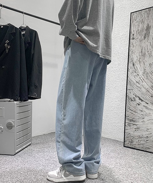 セール】ビンテージウォッシュワイドデニムパンツ（デニムパンツ