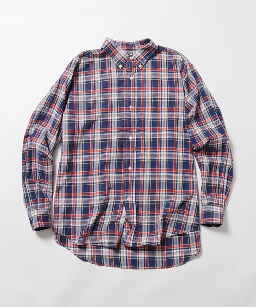 ブラウス シャツ SERO/セロ B.D WIDE SHIRT MADRAS CHECK マドラスチェックシャツ ビッグシルエット レディース SERO シャツ SERO/セロ B.D WIDE SHIRT MADRAS CHECK マドラス