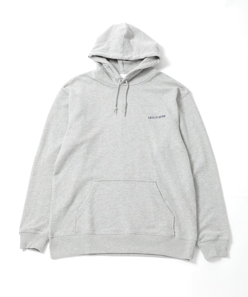 MAISON CLUB(メゾンクラブ)の「【MAISON CLUB】ワンポイント刺繍プルオーバーパーカー LESS IS MORE(パーカー・メンズ・ブラック/ホワイト/グレー・L/M/XL/XX-LARGE)」の10枚目の写真
