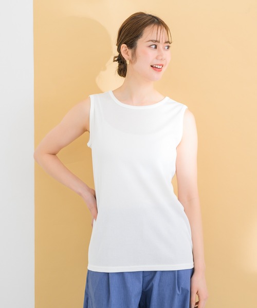 KATHARINE ROSS（キャサリンロス）の「【KATHARINE ROSS】ブライトテレコノースリーブ（タンクトップ・レディース・ブラック/ホワイト・MEDIUM）」の12枚目の写真