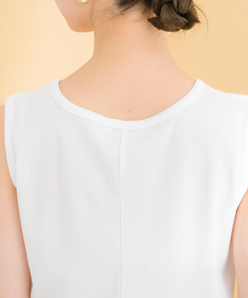 KATHARINE ROSS（キャサリンロス）の「【KATHARINE ROSS】ブライトテレコノースリーブ（タンクトップ・レディース・ブラック/ホワイト・MEDIUM）」の15枚目の写真