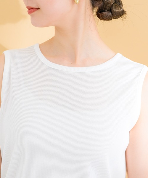 KATHARINE ROSS（キャサリンロス）の「【KATHARINE ROSS】ブライトテレコノースリーブ（タンクトップ・レディース・ブラック/ホワイト・MEDIUM）」の16枚目の写真