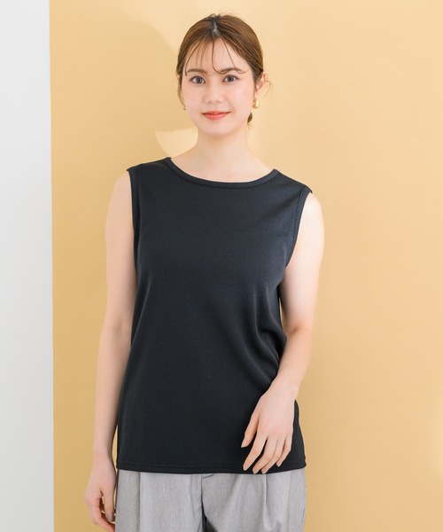 KATHARINE ROSS（キャサリンロス）の「【KATHARINE ROSS】ブライトテレコノースリーブ（タンクトップ・レディース・ブラック/ホワイト・MEDIUM）」の5枚目の写真