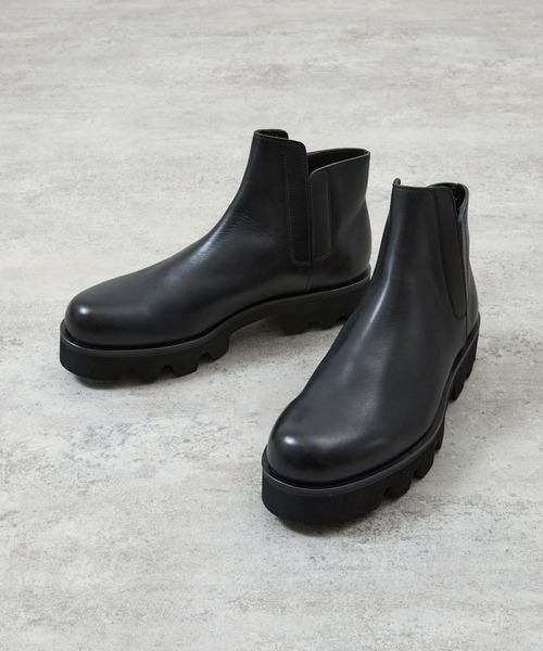 PADRONE（パドローネ）の「PADRONE パドローネ / INNERGORE BOOTS with Chunky Sole インナーゴアブーツ（チャンキーソール） トラックソール / PU8054-1143（ブーツ・メンズ・ブラック・40/42/41）」の4枚目の写真