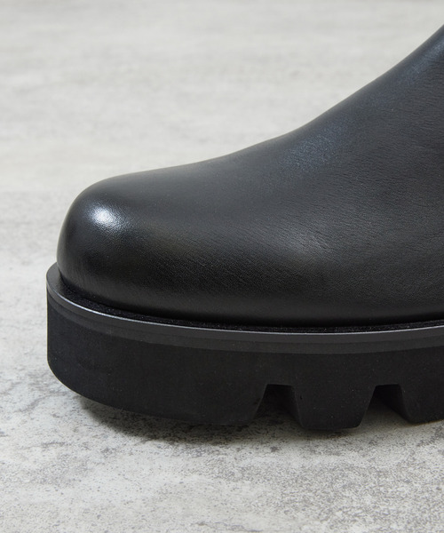 PADRONE（パドローネ）の「PADRONE パドローネ / INNERGORE BOOTS with Chunky Sole インナーゴアブーツ（チャンキーソール） トラックソール / PU8054-1143（ブーツ・メンズ・ブラック・40/42/41）」の6枚目の写真