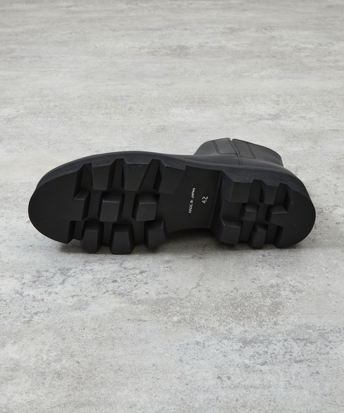 PADRONE（パドローネ）の「PADRONE パドローネ / INNERGORE BOOTS with Chunky Sole インナーゴアブーツ（チャンキーソール） トラックソール / PU8054-1143（ブーツ・メンズ・ブラック・40/42/41）」の10枚目の写真