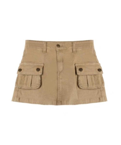 ROOPTOKYO（ループトウキョウ）の「Cargo Mini Skirt / カーゴミニスカート（スカート・レディース・ベージュ/ブラック・M/L/XS/S）」の3枚目の写真