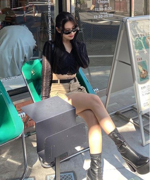 ROOPTOKYO（ループトウキョウ）の「Cargo Mini Skirt / カーゴミニスカート（スカート・レディース・ベージュ/ブラック・M/L/XS/S）」の11枚目の写真