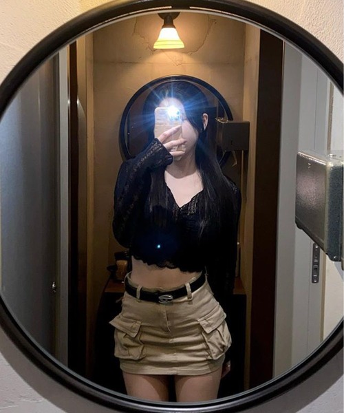 ROOPTOKYO（ループトウキョウ）の「Cargo Mini Skirt / カーゴミニスカート（スカート・レディース・ベージュ/ブラック・M/L/XS/S）」の10枚目の写真