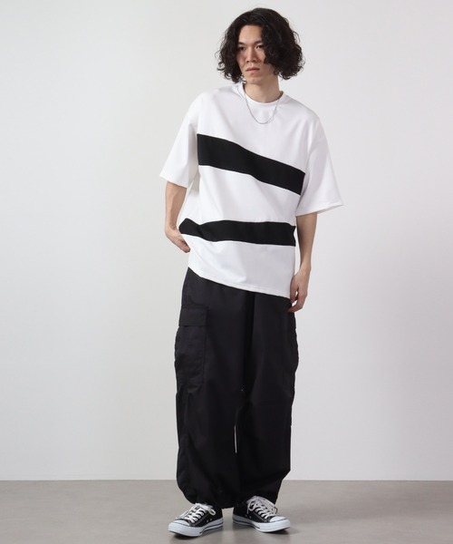 MMMM(エムエムエムエム)の「ルーズシルエットポンチ半袖Tシャツ(Tシャツ/カットソー・メンズ・チャコールグレー/ブラック/チャコール/ブラック系/ホワイト系/ホワイト・M/L)」の12枚目の写真