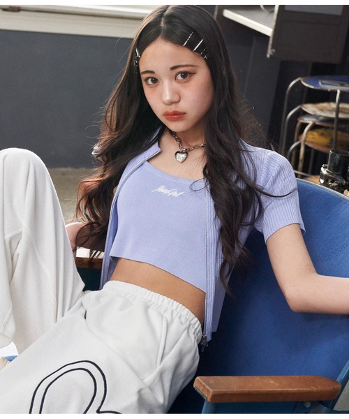 ANAP GｉRL（アナップガール）の「サマーニットキャミソール（キャミソール・キッズ・ターコイズブルー/ラベンダー/ホワイト・M/S/XS）」の9枚目の写真