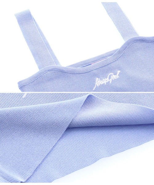 ANAP GｉRL（アナップガール）の「サマーニットキャミソール（キャミソール・キッズ・ターコイズブルー/ラベンダー/ホワイト・M/S/XS）」の16枚目の写真