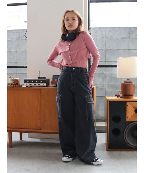 Ungrid(アングリッド)の「ボレロセットロングスリーブTee(Tシャツ/カットソー・レディース・オフホワイト/ブラック/ピンク・FREE)」の6枚目の写真