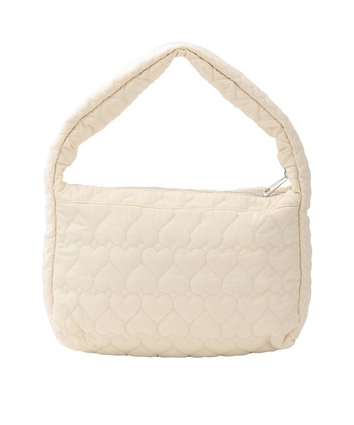 MILKFED.(ミルクフェド)の「HEART QUILTED HANDBAG(ハンドバッグ・レディース・ブラック/ピンク/オフホワイト・ONE SIZE)」の10枚目の写真