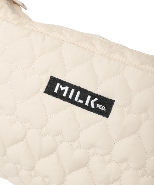 MILKFED.(ミルクフェド)の「HEART QUILTED HANDBAG(ハンドバッグ・レディース・ブラック/ピンク/オフホワイト・ONE SIZE)」の12枚目の写真