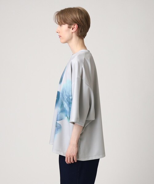 tk.TAKEO KIKUCHI（ティーケータケオキクチ）の「◆ボカシフラワームササビドルマンTシャツ（Tシャツ/カットソー・メンズ・ライトグレー系3/ブラック系3・88）」の5枚目の写真